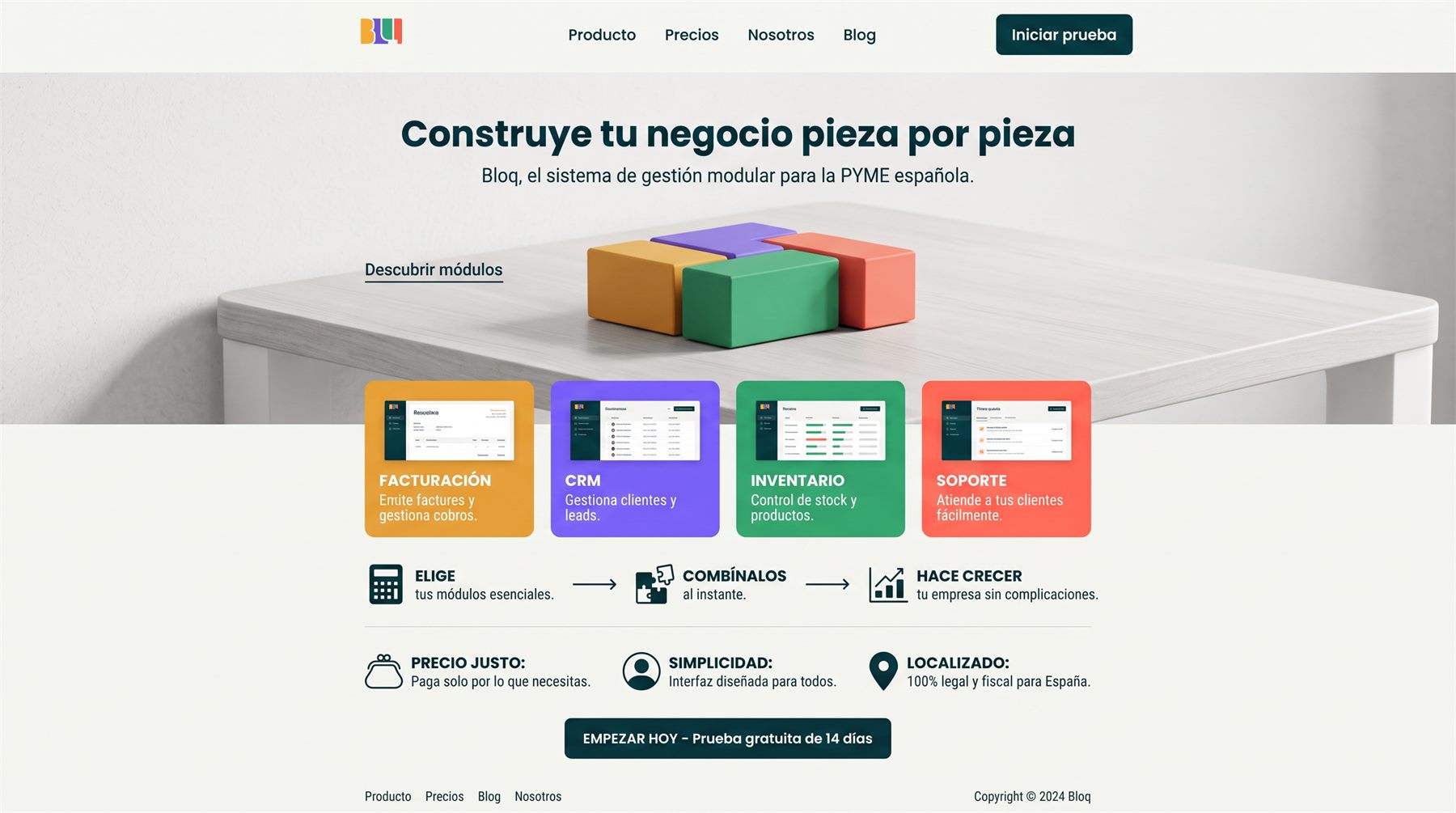 Bloq — Caso de estudio de branding SaaS · Victor Rubio