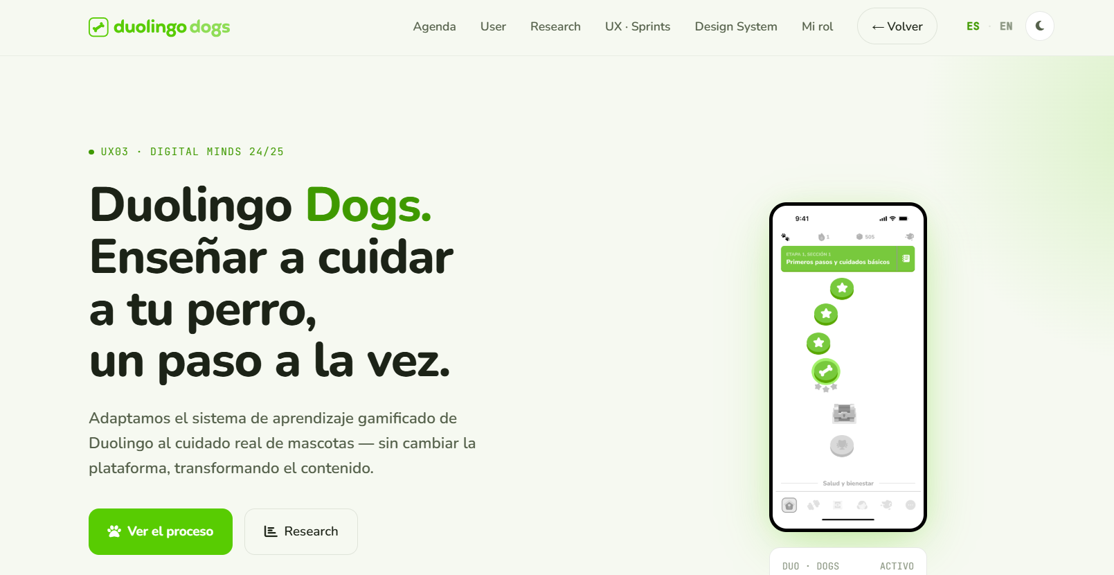 Duolingo Dogs — Caso de estudio UX · Victor Rubio