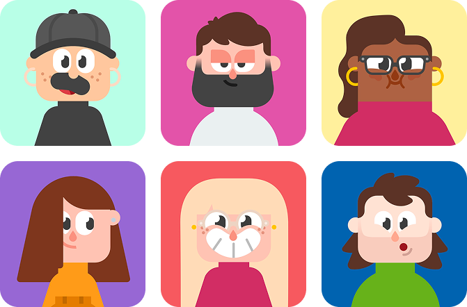 Ilustración del perfil de usuario de Duolingo Dogs